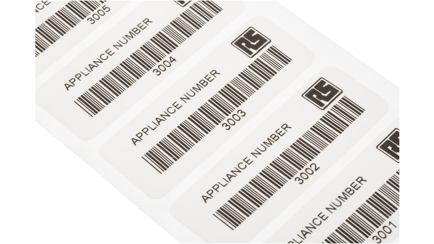 RS PRO PAT Testing Label, For Use With Portable Appliance Testers