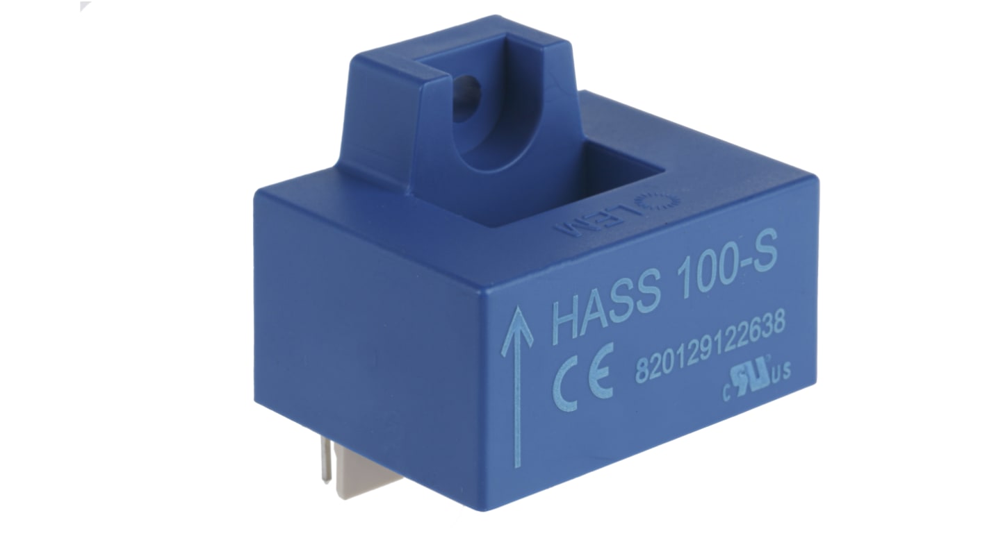 LEM HASS Series Current Transformer, 100A Input, 100:1, 20.4 x 10.4mm Bore, 5 V