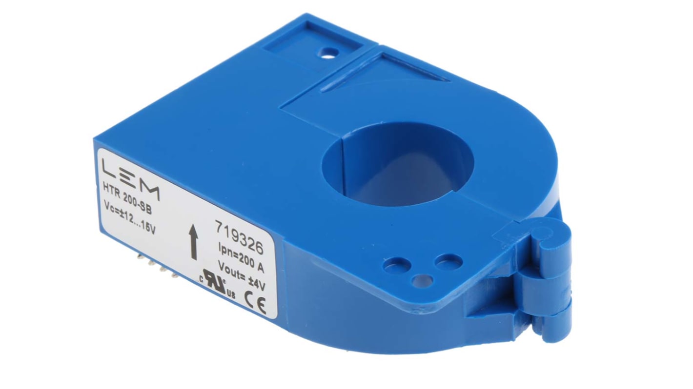 LEM HTR Series Current Transformer, 200A Input, 400:1, 21mm Bore, 12 → 15 V