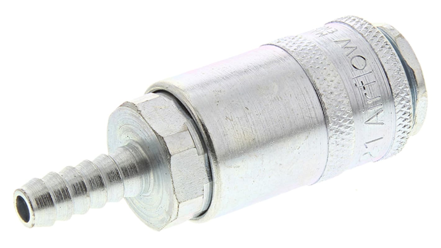 PCL Steel Male Pneumatic Quick Connect Coupling, 7mm Hose Barb