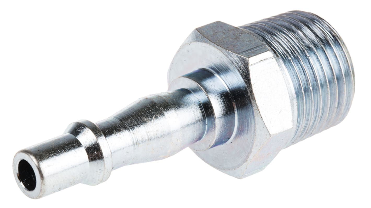 PCL Steel Male Pneumatic Quick Connect Coupling, R 1/2 Male Threaded