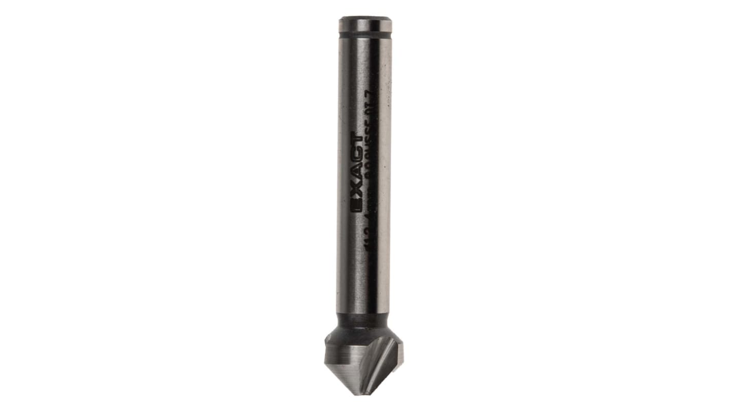 EXACT ドリルビット HSS-E 全長56 mm 90° ヘッド径12.4mm, 3フルート