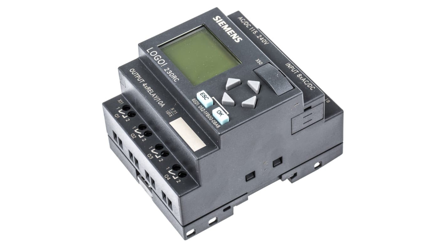 Modulo logico Siemens LOGO! 6, 8 ingressi digitali, 4 uscite relè, 115 V c.a./c.c., 230 V c.a./c.c.