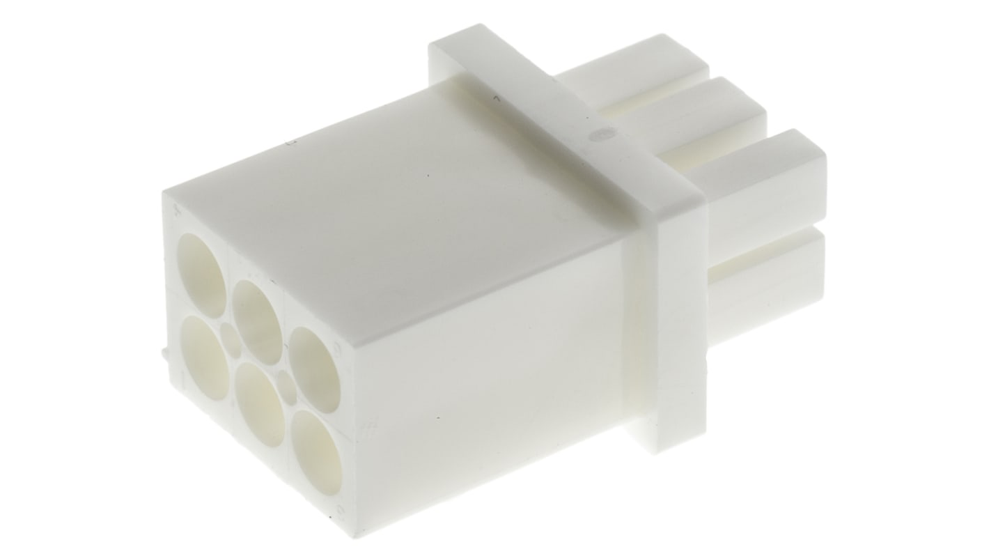 TE Connectivity 线对线连接器插头, 600 V 交流, 9A, 尼龙外壳