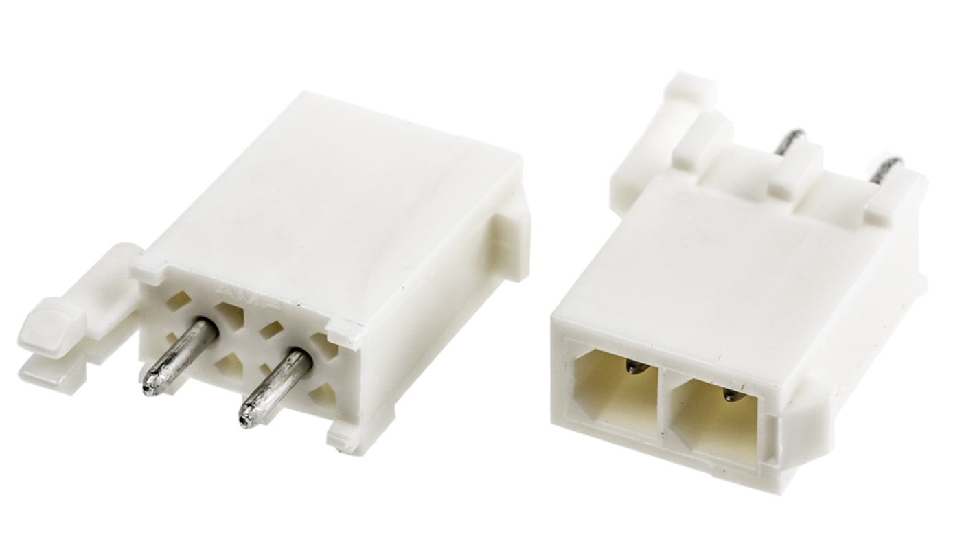 TE Connectivity 基板接続用ピンヘッダ 2極 4.14mm 1列 1-770166-0