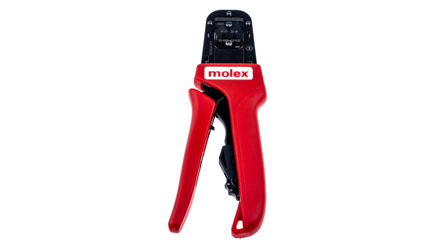 Molex 圧着工具, ワイヤ寸法:24 → 18AWG, 圧着工具, 207129 Molex 圧着工具, ワイヤ寸法:24 → 18AWG, 圧着工具, 207129
