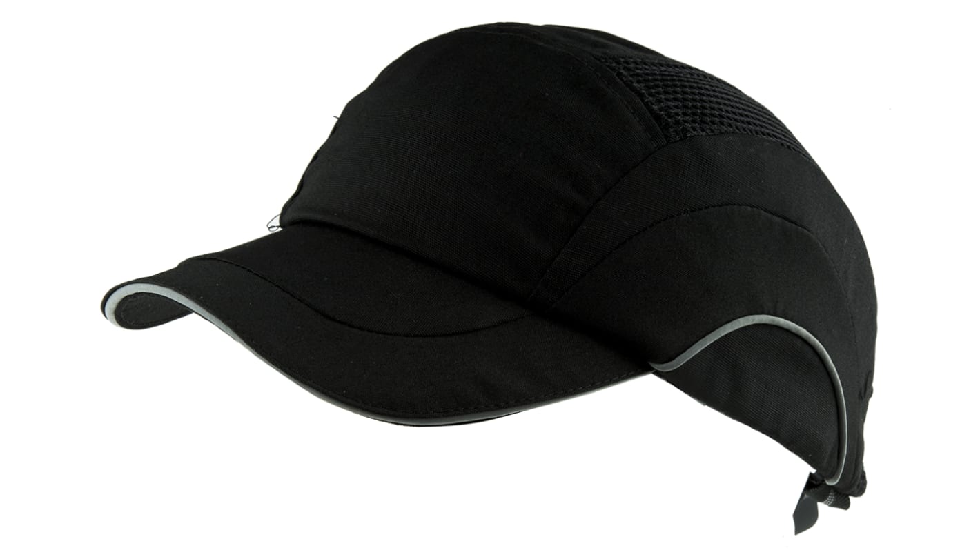 JSP Black Standard Peak Safety Cap, HDPE Protective Material