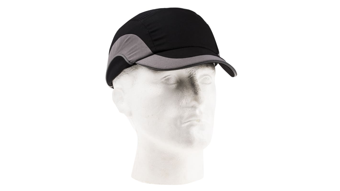 Casquette de sécurité JSP, 52 - 65cm de tour de tête, HDPE, Polyéthylène Haute Densité (HDPE), Noir