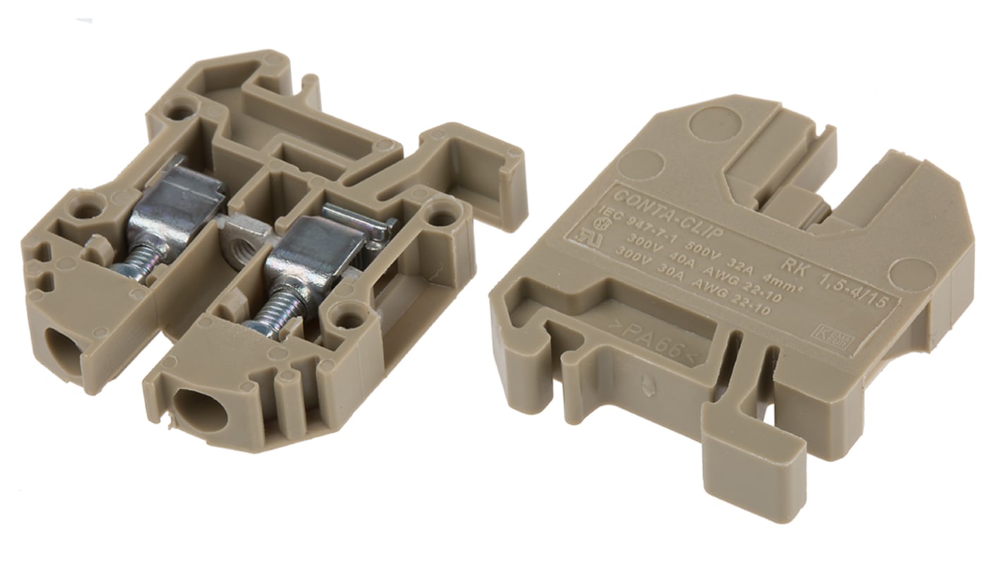 RS PRO Brown, 0.2 → 4mm², Single-Level