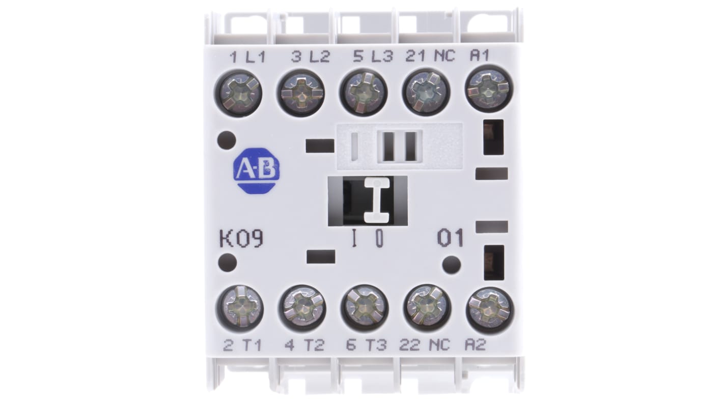Stycznik 230 V ac Allen Bradley styki: 3 4 kW 9 A 3NO Śruba 100-K09KF01