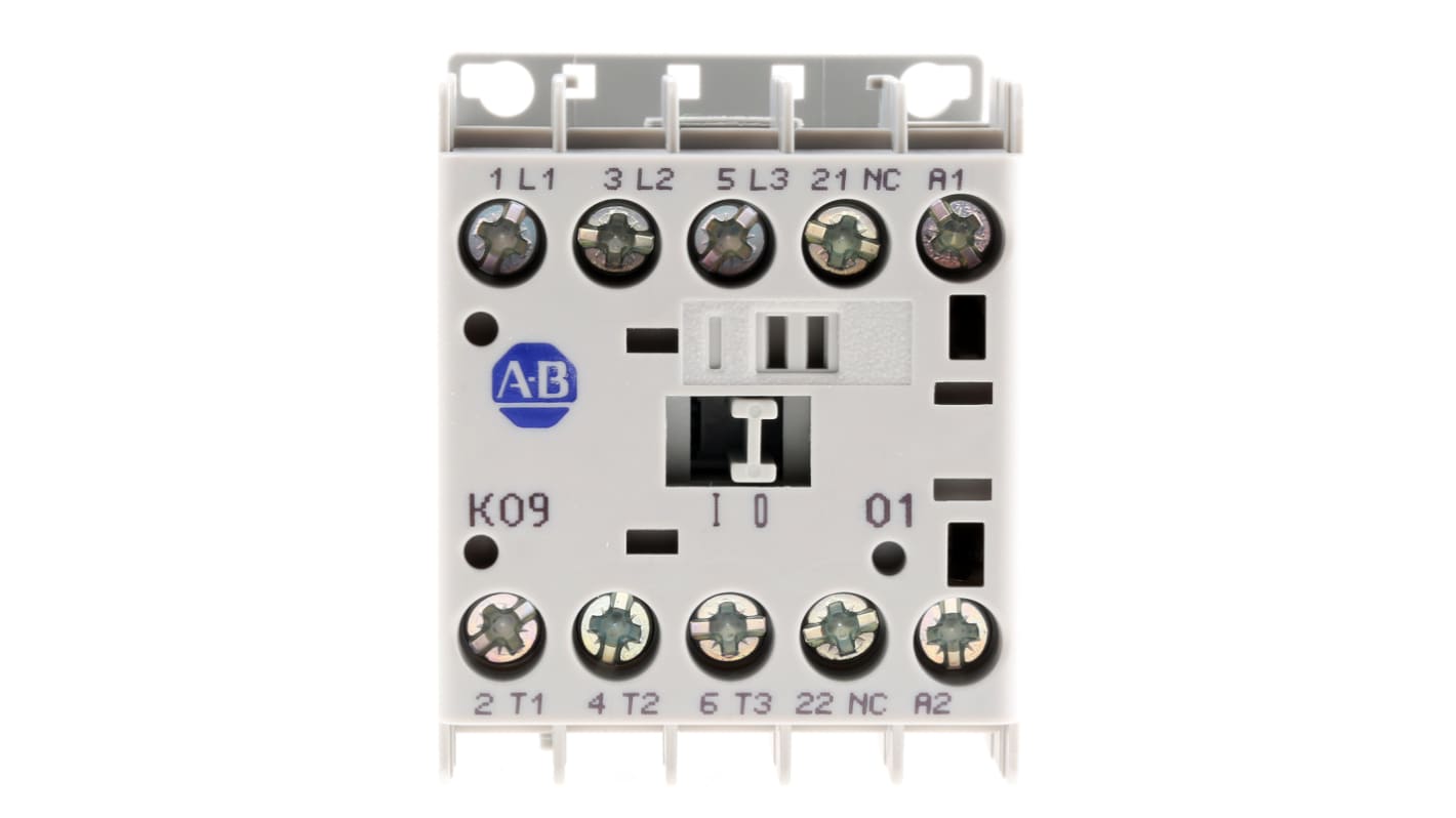 Stycznik 24 V dc Allen Bradley styki: 3 4 kW 9 A 3NO Śruba 100-K09ZJ01