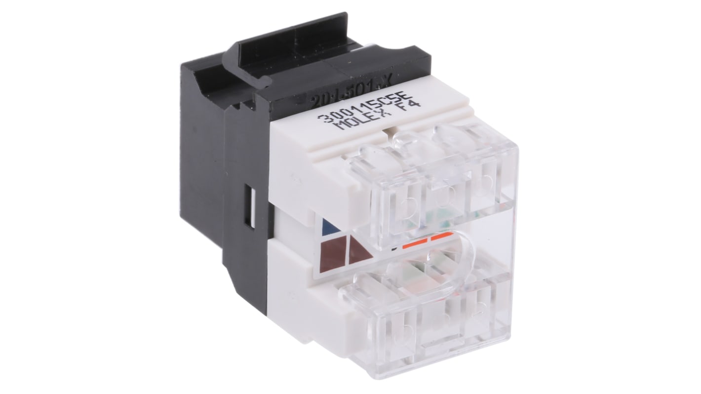 Molex Premise Networks Cat5e RJ45 8 Port Jack, UTP Shielding