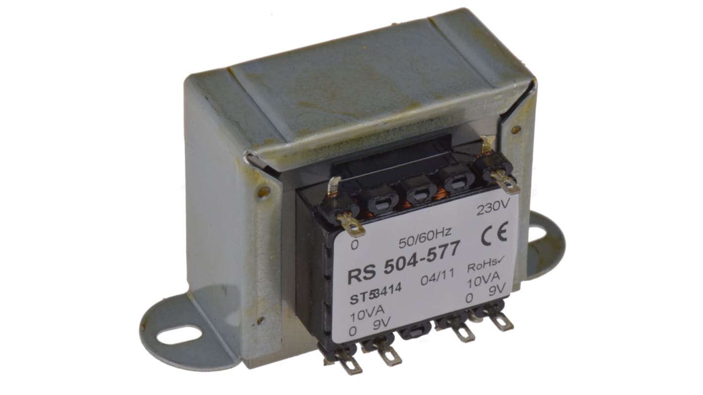 RS PRO 20VA 2 Output Chassis Mounting Transformer, 9V ac, IEC 61558-2-6