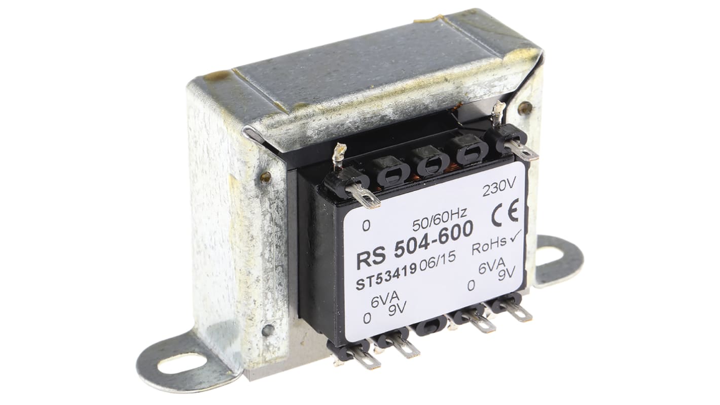 RS PRO 12VA 2 Output Chassis Mounting Transformer, 9V ac