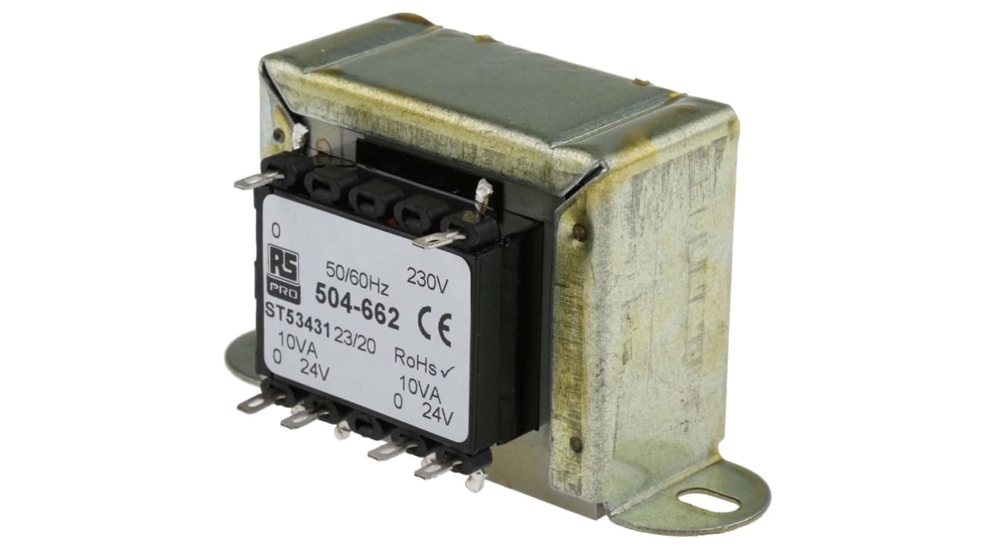 RS PRO 20VA 2 Output Chassis Mounting Transformer, 24V ac, IEC 61558-2-6