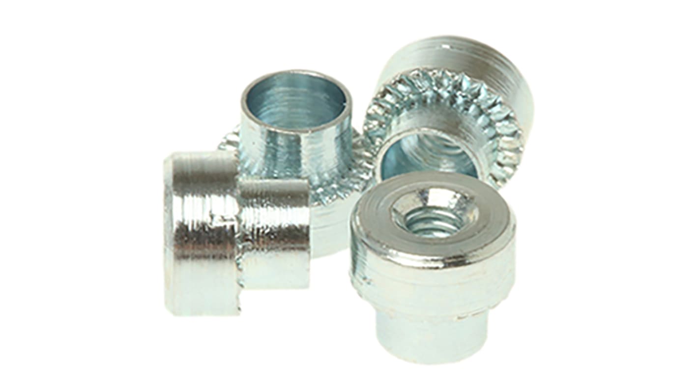 Hank Zinc plated & clear Passivated Steel Rivet Bush, M2