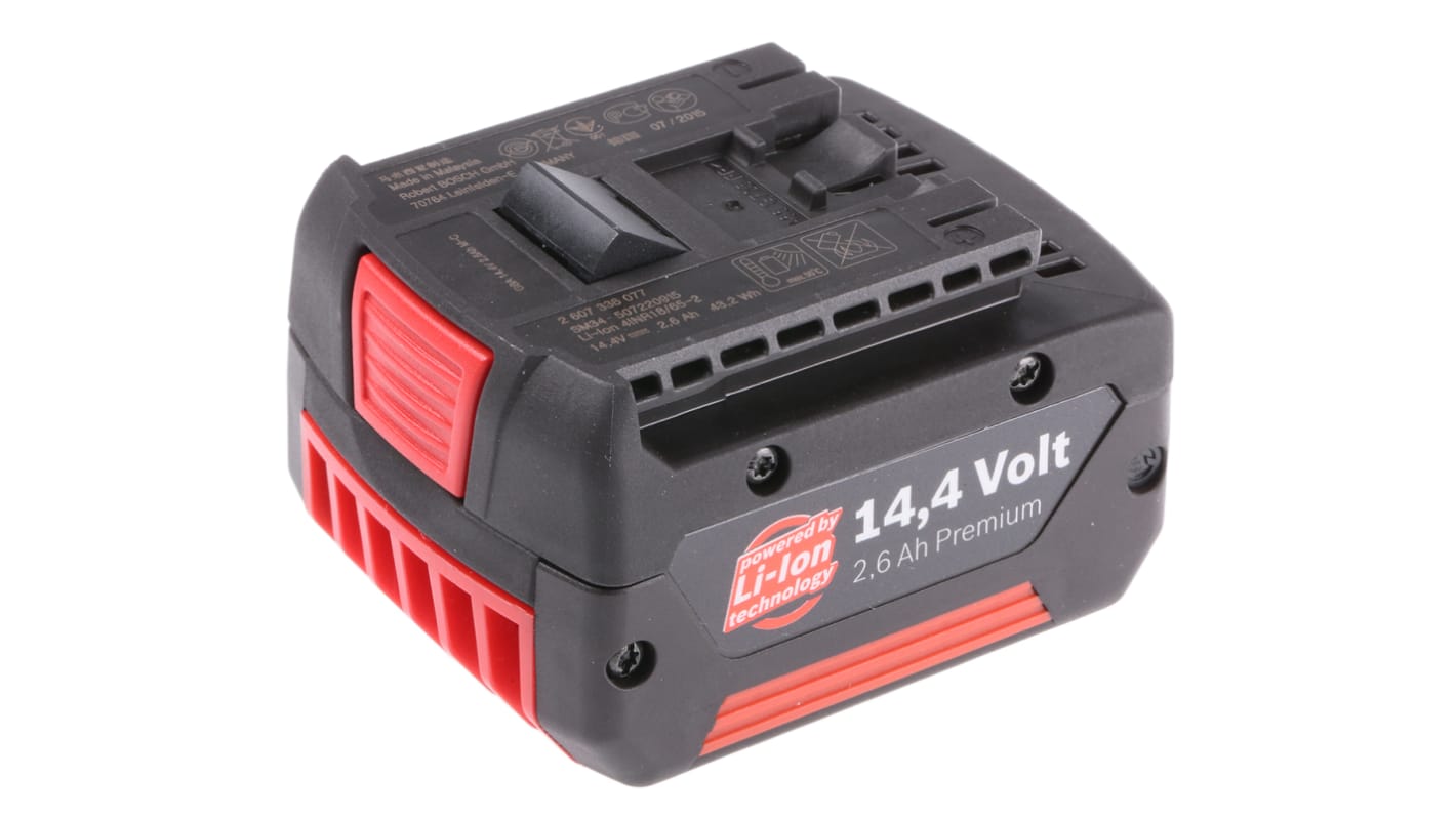 Bosch 2607336078 2.6Ah 14.4V Power Tool Battery, For Use With GSR 14.4 V Li-ion Power Tools