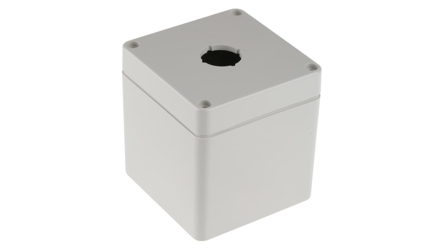 Bopla 三孔按钮盒, Φ22mm孔径, 浅灰色塑料外壳, IP65, 最高+70°C, 82mm x 80mm x 85mm, Euromas系列