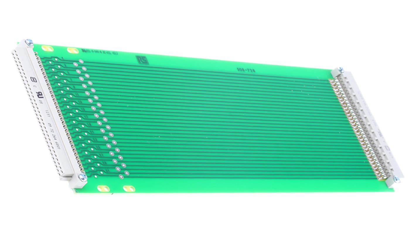 09-3817, 64 Way Double Sided DIN 41612 Extender Board Extender Board FR4 281.6 x 100 x 1.6mm