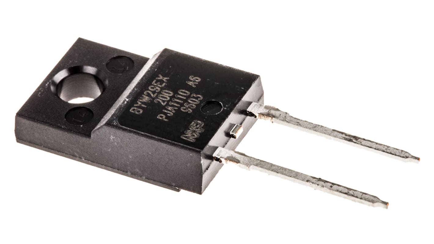 WeEn Semiconductors Co., Ltd 直插超快整流二极管, 8A, 200V, TO-220F, 2针, 单路