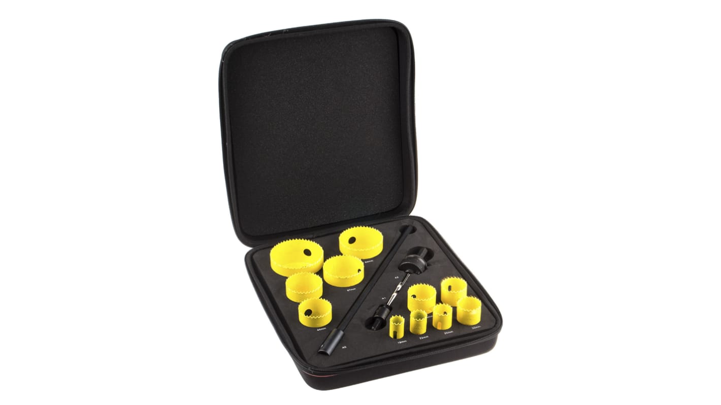 Set seghe a tazza Starrett in HSS, Ø 19 → 76mm, con mandrino