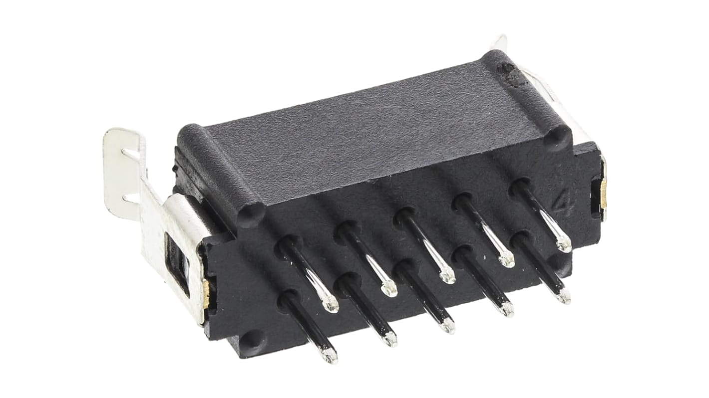 HARWIN Datamate L-Tek Series Straight Through Hole PCB Header, 10 Contact(s), 2.0mm Pitch, 2 Row(s), Shrouded