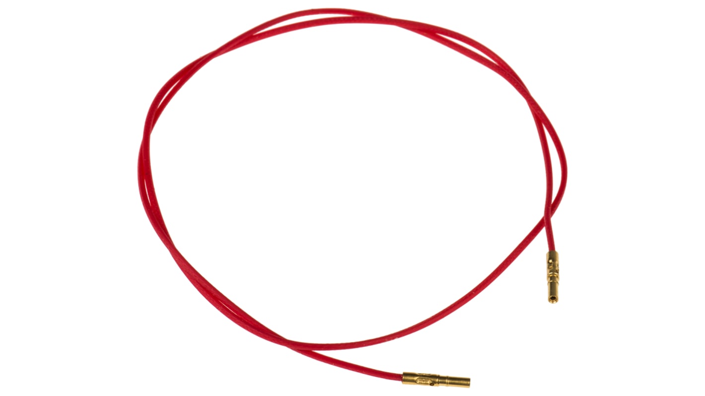 HARWIN Female Datamate to Female Datamate Crimped Wire, 300mm, 0.14mm², Red