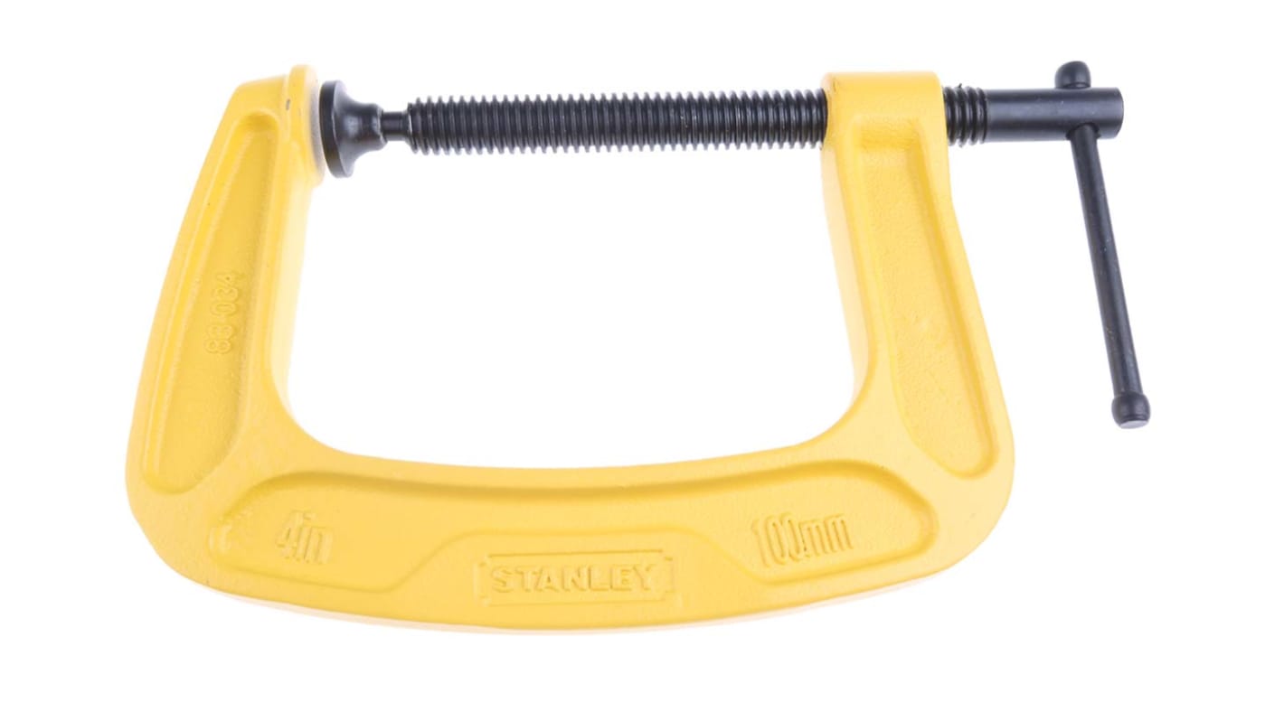Stanley G型夹钳, 100mm开口, 75mm钳口深, 990g重