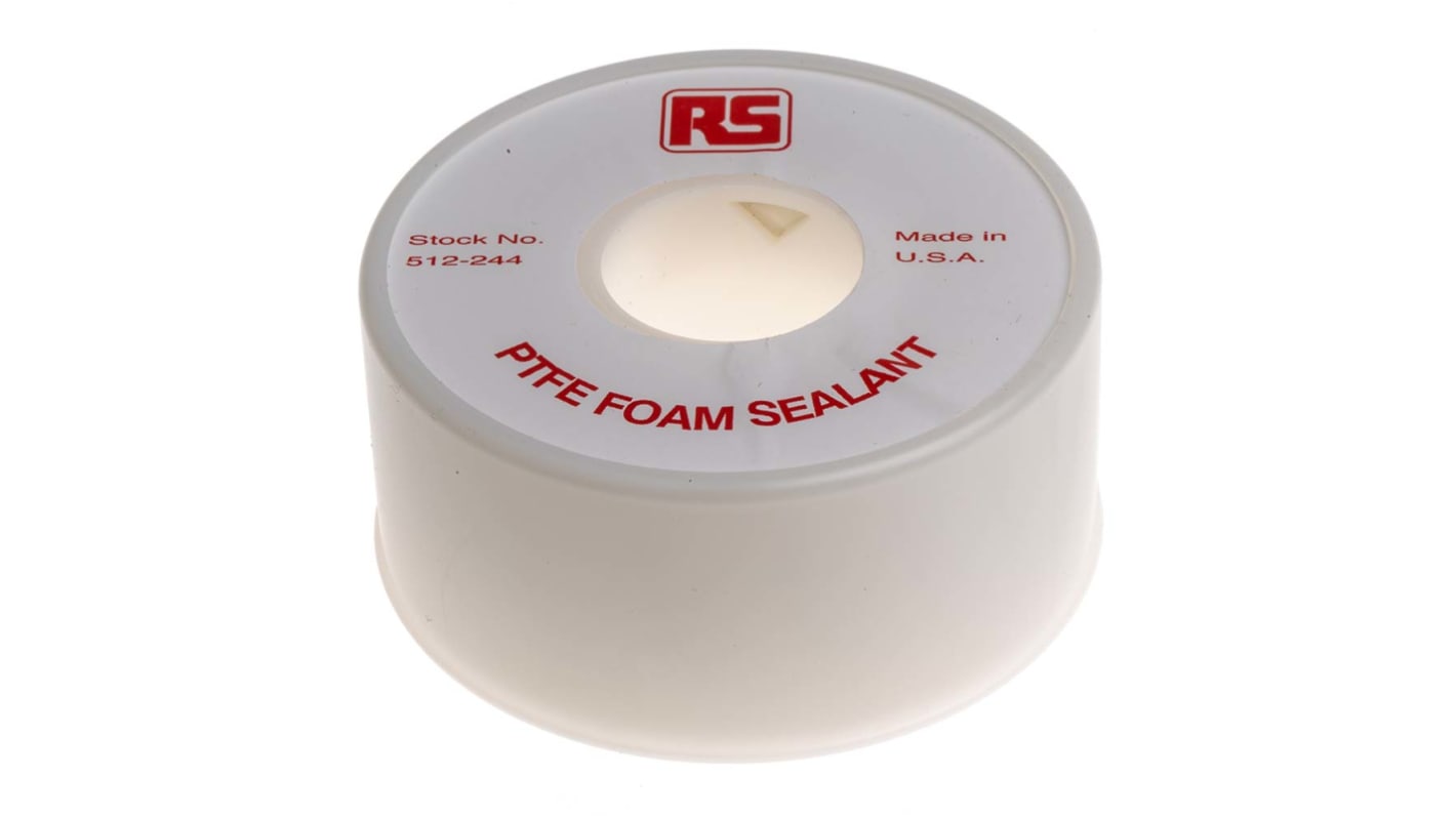 Ruban Téflon, 7mm x 2.5mm RS PRO Blanc, +260°C