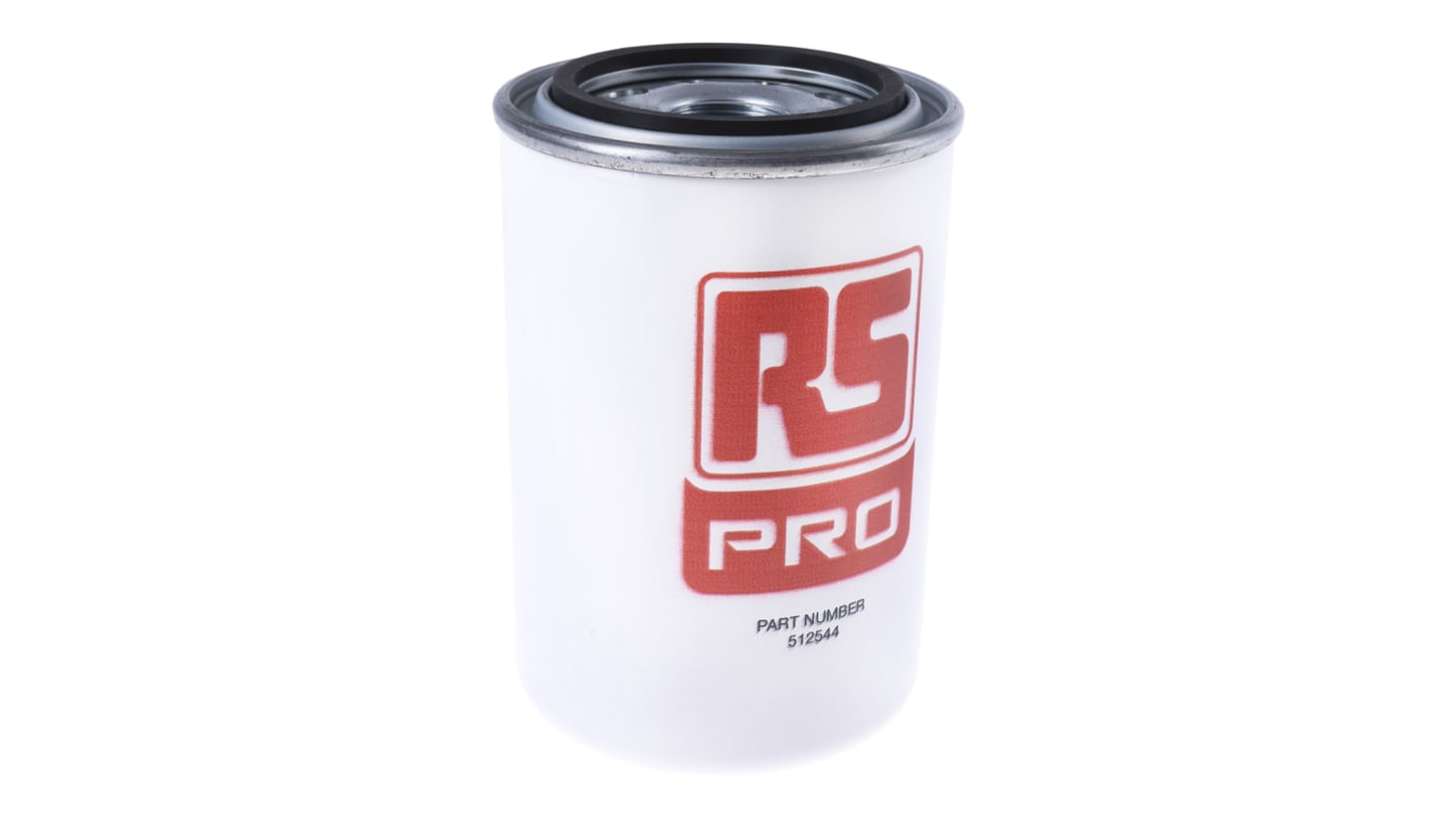 RS PRO 12 bar 3/4in Hydraulic Spin-On Filter Can, 65L/min max, 10μm filtration size