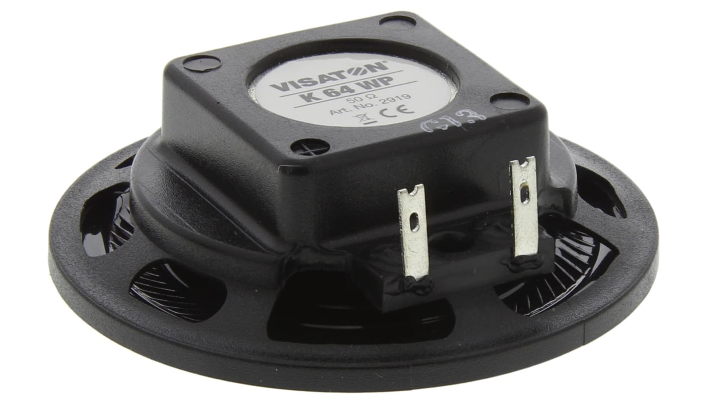 Visaton 64mm dia 2W nom Full Range Speaker Driver, 50Ω, 200 Hz → 15 kHz