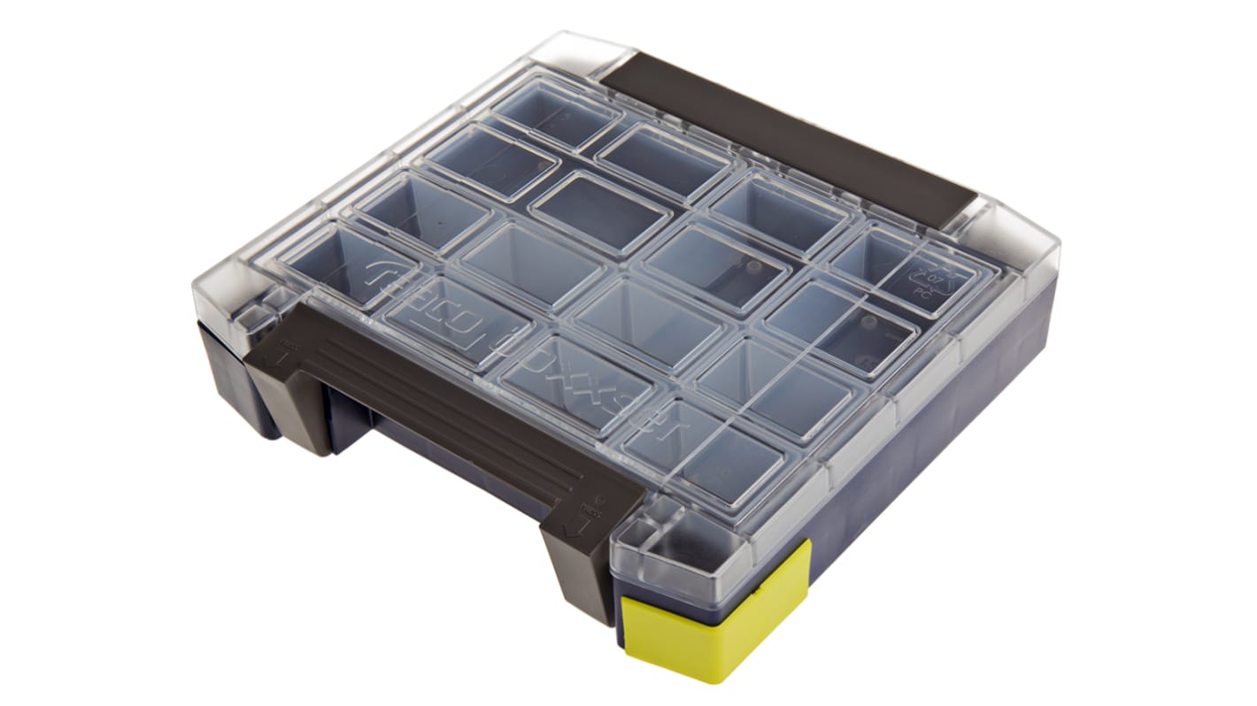 Raaco 11 Cell Grey PC, PP Compartment Box, 55mm x 241mm x 225mm