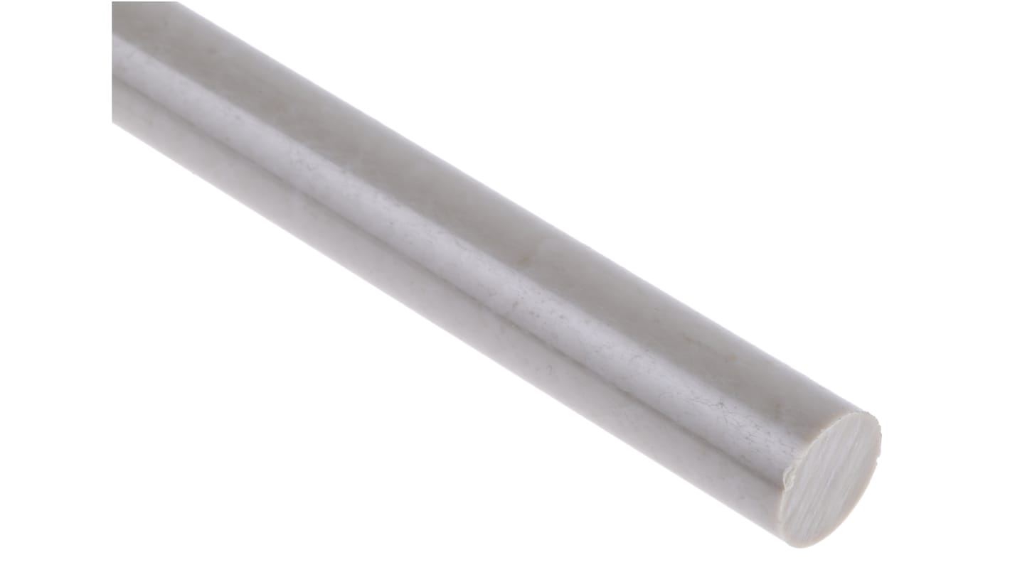 RS PRO 聚醚醚酮 (PEEK) 棒, 12mm直径, 300mm长, 米色, 最高工作温度+260°C