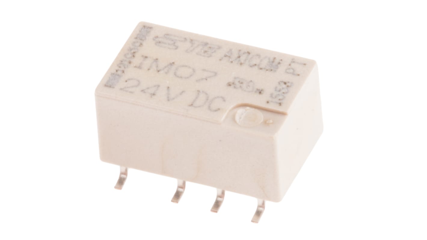 TE Connectivity Surface Mount Signal Relay, 24V dc Coil, 2A Switching Current, DPDT