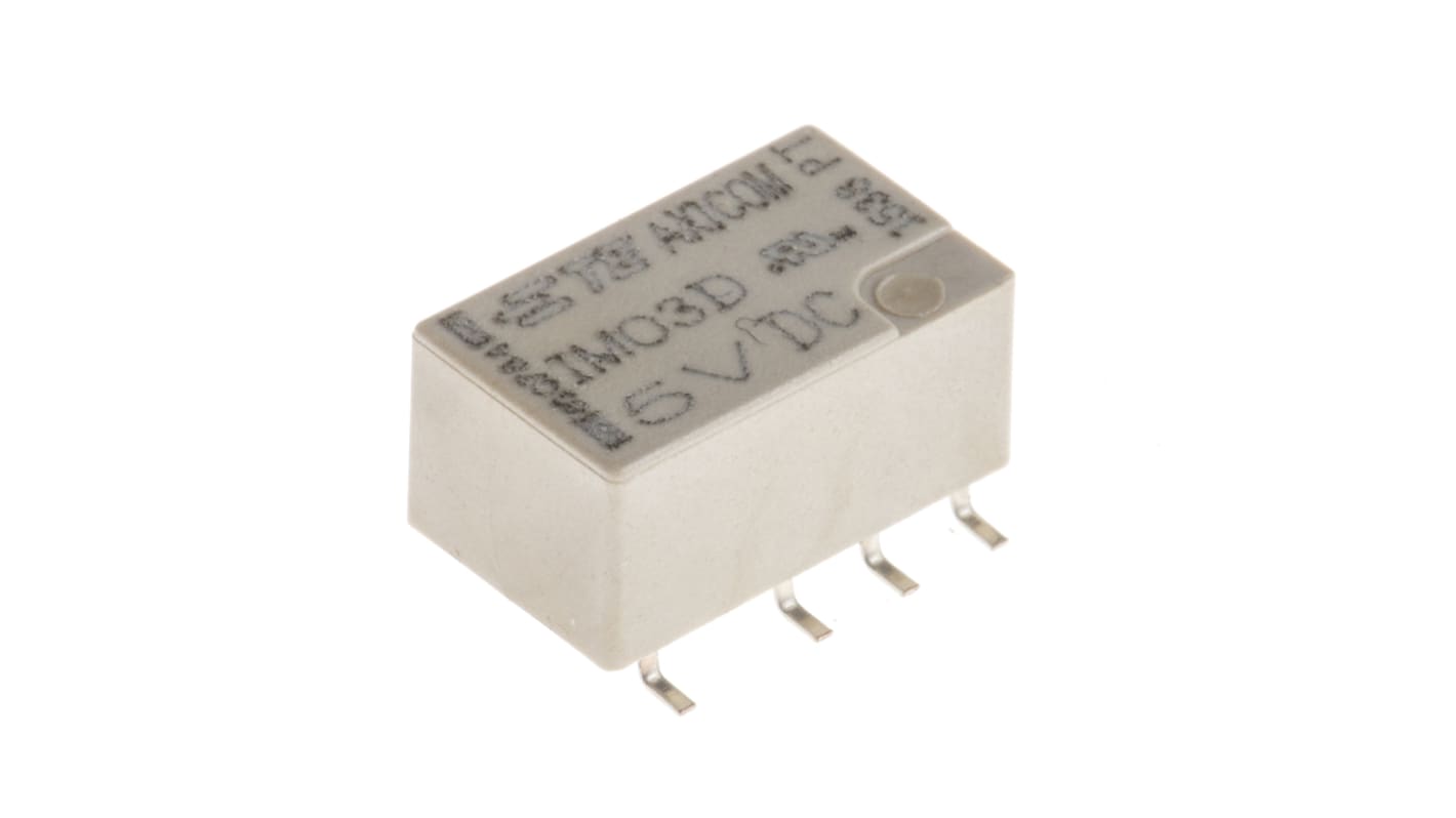 TE Connectivity PCB Mount Power Relay, 5V dc Coil, 5A Switching Current, DPDT