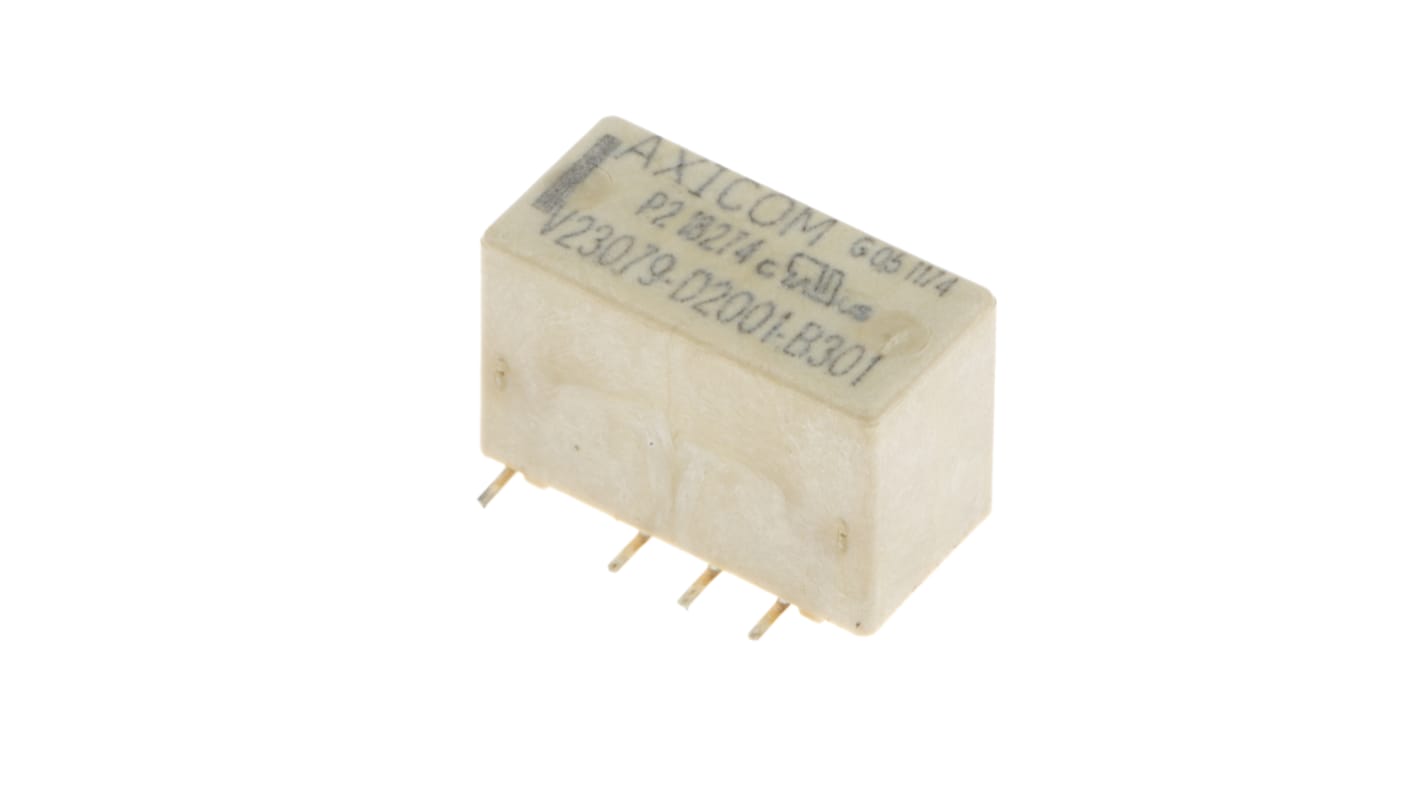 TE Connectivity Surface Mount Signal Relay, 5V dc Coil, 2A Switching Current, DPDT