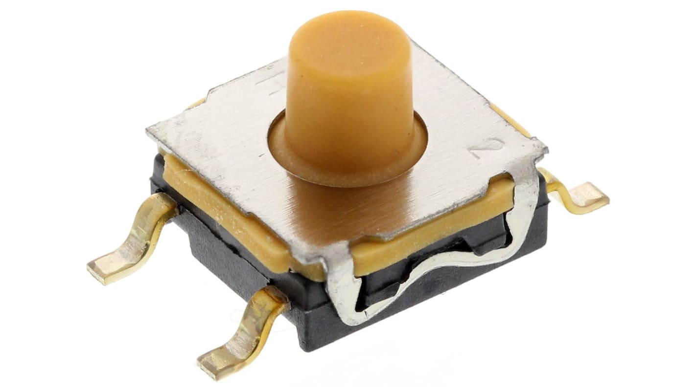 C & K IP67 Button Tactile Switch, SPST 50 mA @ 32 V dc 2.6mm Surface Mount