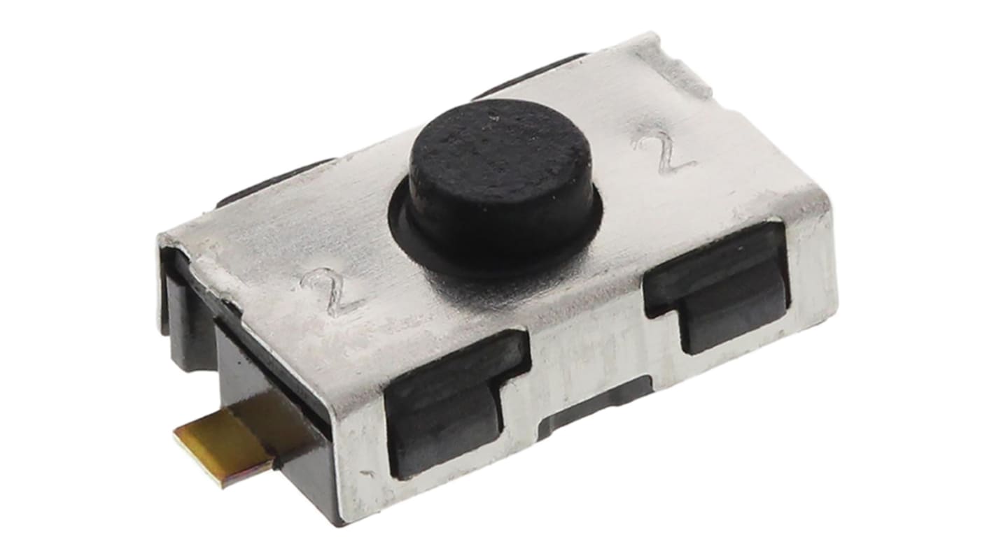 C & K IP50 Button Tactile Switch, SPST 50 mA @ 32 V dc 0.8mm