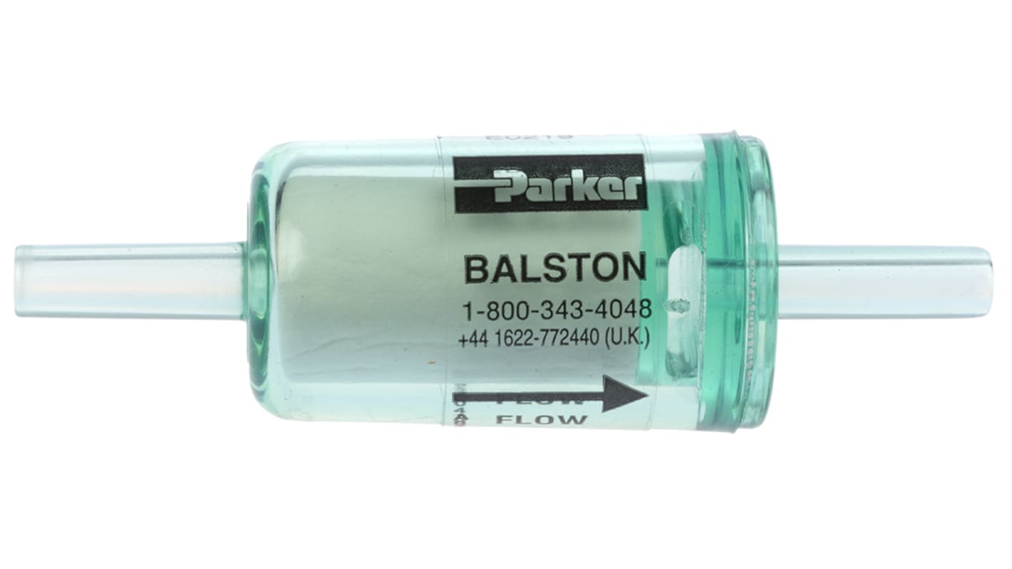 Parker 尼龙过滤器 一次性直插式过滤器, 连接尺寸1/4in, 适用于气体、液体