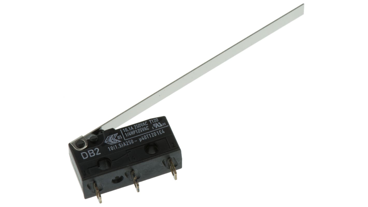Microinterruptor, Palanca SPDT 10,1 A a 250 Vac