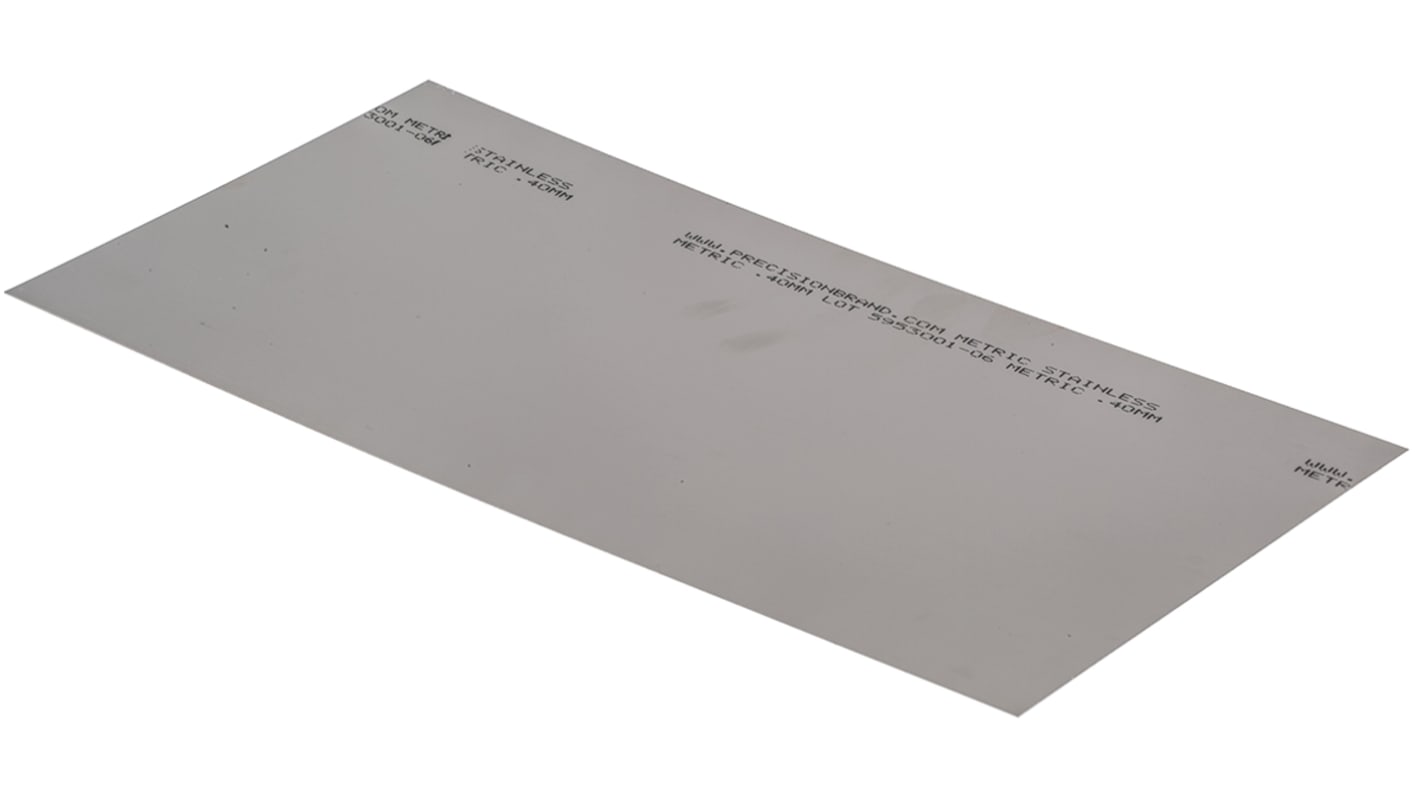 RS PRO Ausgleichsplatten, Edelstahl 8-teilig, 0.05 → 0.5mm x 150mm, Länge 300mm