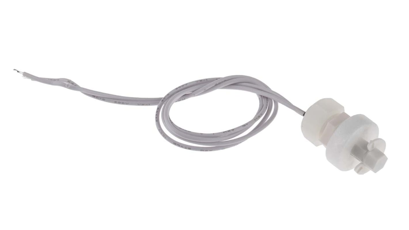 RS PRO PP浮球开关, 垂直安装, 直接装入, 最大直流180V, 最高+80°C, 线长300mm