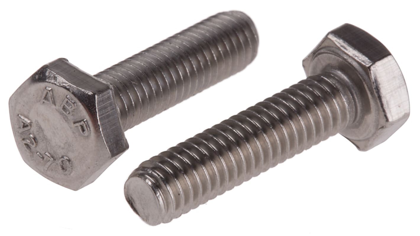 Śruba z łbem sześciokątnym gwint M4 16.0mm Stal nierdzewna Sześciokątny RS PRO
