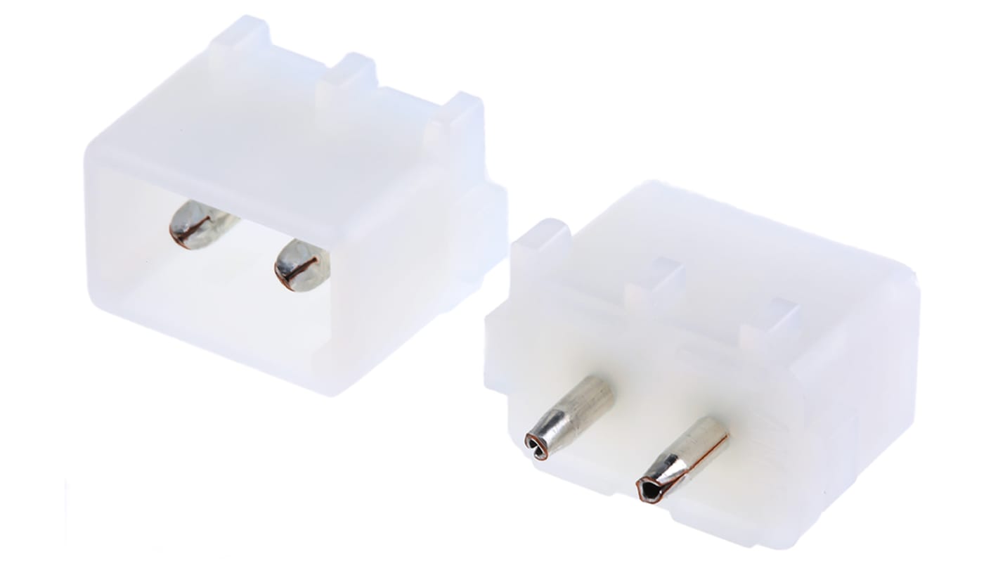 TE Connectivity ストレート 基板接続用ピンヘッダ 2極 5.08mm 1列, スルーホール実装
