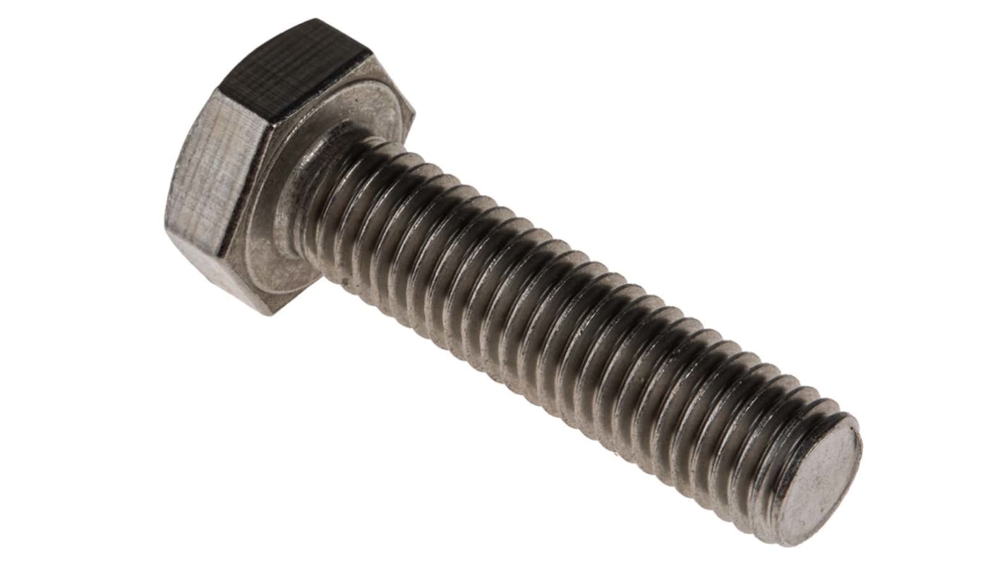 RS PRO Stainless Steel, Hex Bolt, M10 x 40.0mm