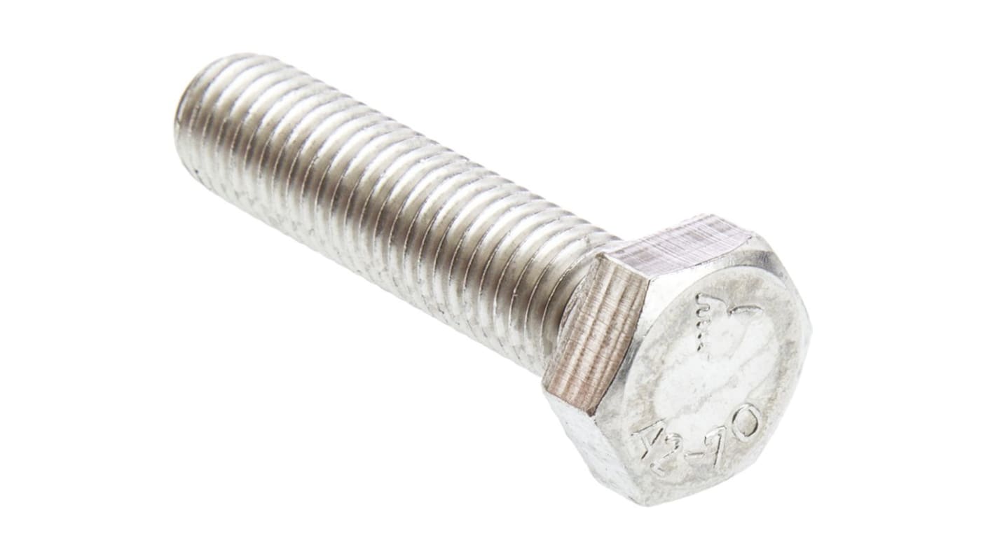 RS PRO Stainless Steel Hex, Hex Bolt, M12 x 50mm