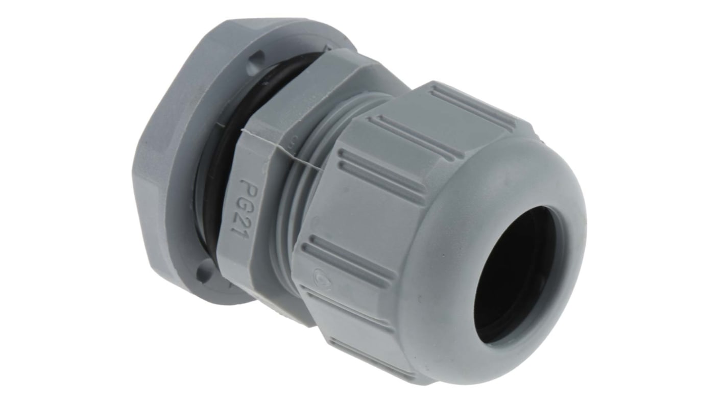 Legrand Grey Polyamide Cable Gland, PG21 Thread, 12mm Min, 18mm Max, IP68