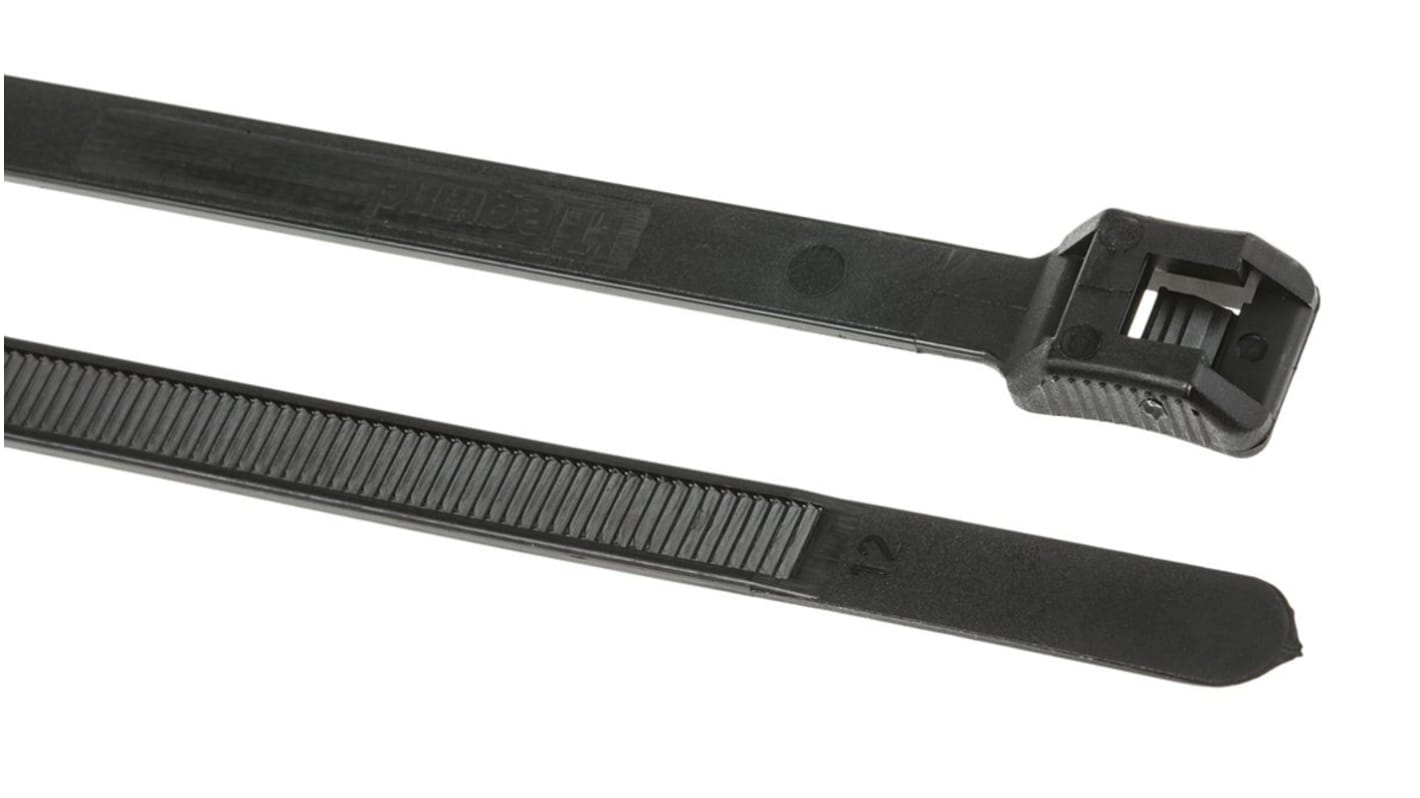 Legrand Cable Tie, 260mm x 7.6 mm, Black Nylon, Pk-100
