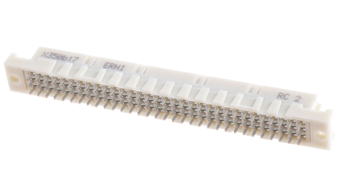 ERNI 96 Way 2.54mm Pitch, Type C Class C2, 3 Row, Straight DIN 41612 Connector, Socket