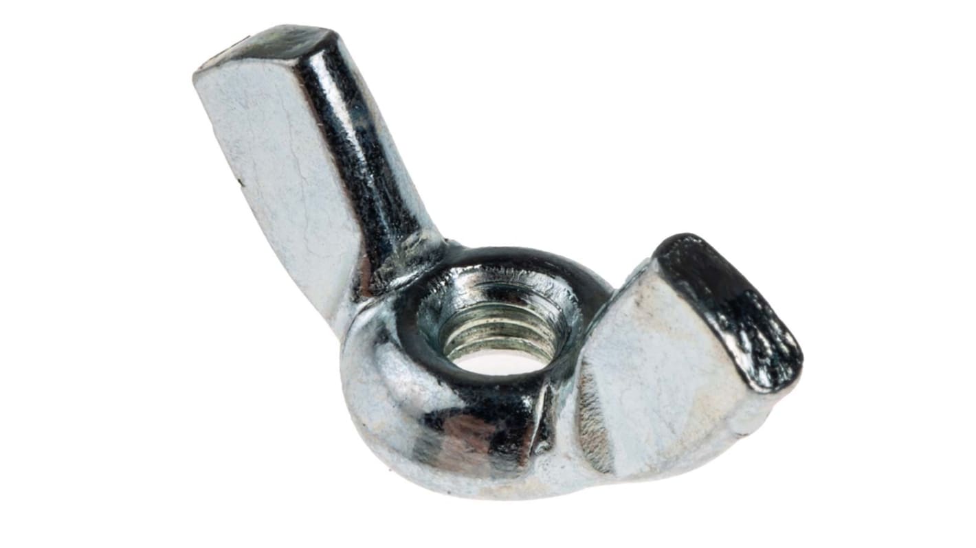 18mm Bright Zinc Plated Steel Wingnut, M4
